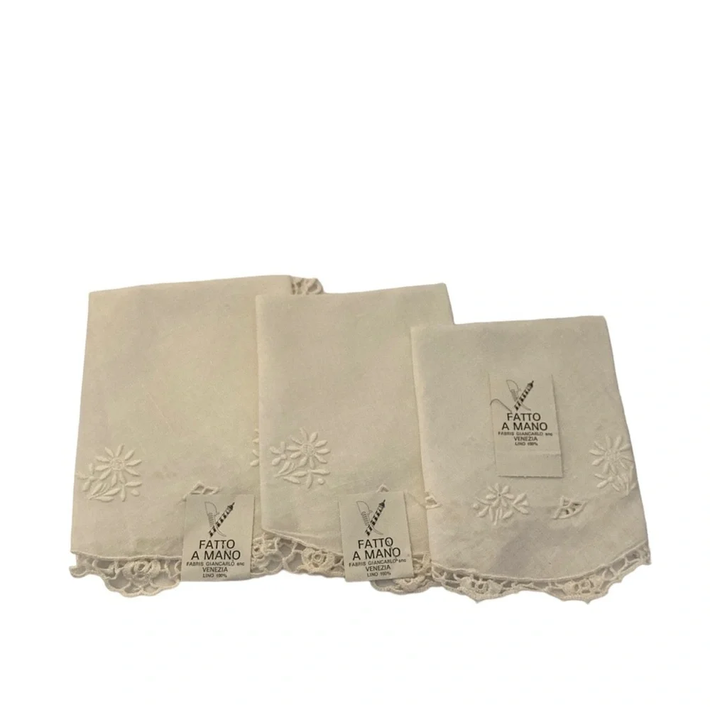 Italian Linen Table Top Cloth (3) Brand New